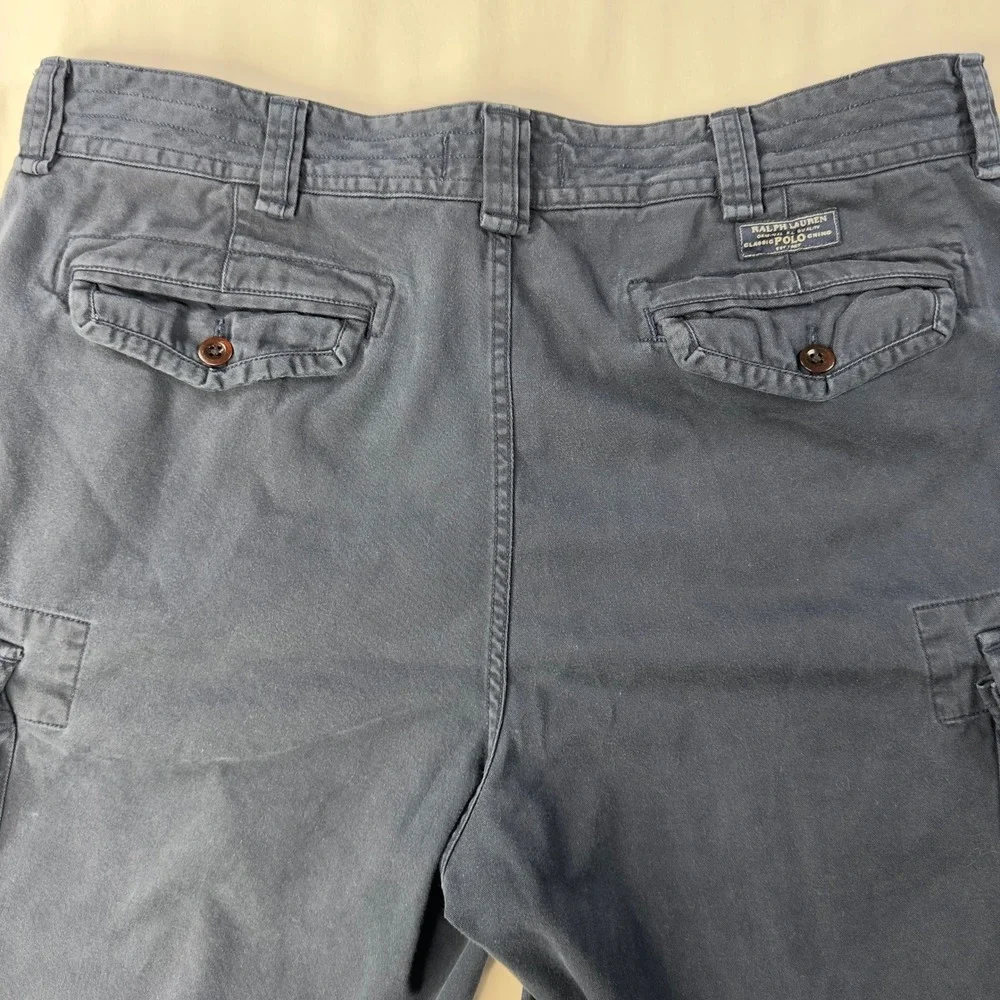 Polo Ralph‎ Lauren Shorts Mens 40 Navy Gellar Fatigue Cargo Chino Heavy Pockets